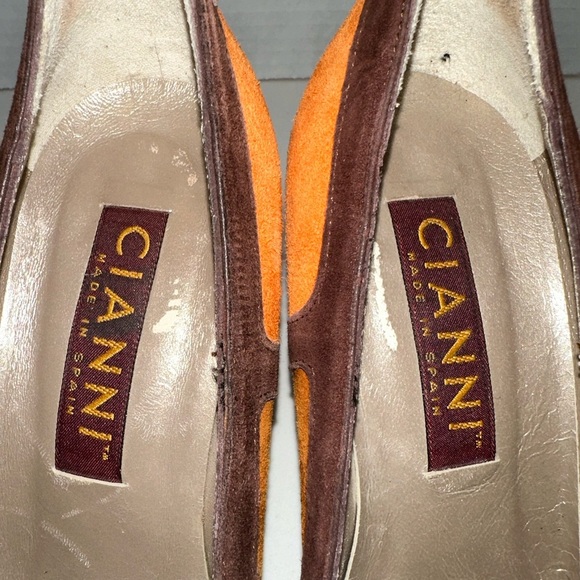 Cianni Vintage Suede Color block Pumps Size 7 - Picture 9 of 10
